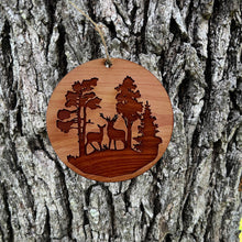 Load image into Gallery viewer, Buck and Doe - Cedar Ornament