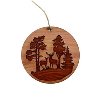 Load image into Gallery viewer, Buck and Doe - Cedar Ornament