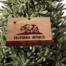 Load image into Gallery viewer, California Flag - Cedar Ornament