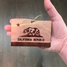 Load image into Gallery viewer, California Flag - Cedar Ornament