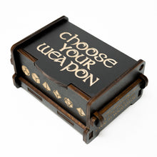 Load image into Gallery viewer, Dice Box - Black - ChooseYour Weapon - 6x4x3