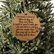 Load image into Gallery viewer, Christmas is Heaven - Raw Cedar Ornament