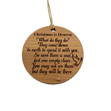 Load image into Gallery viewer, Christmas is Heaven - Raw Cedar Ornament