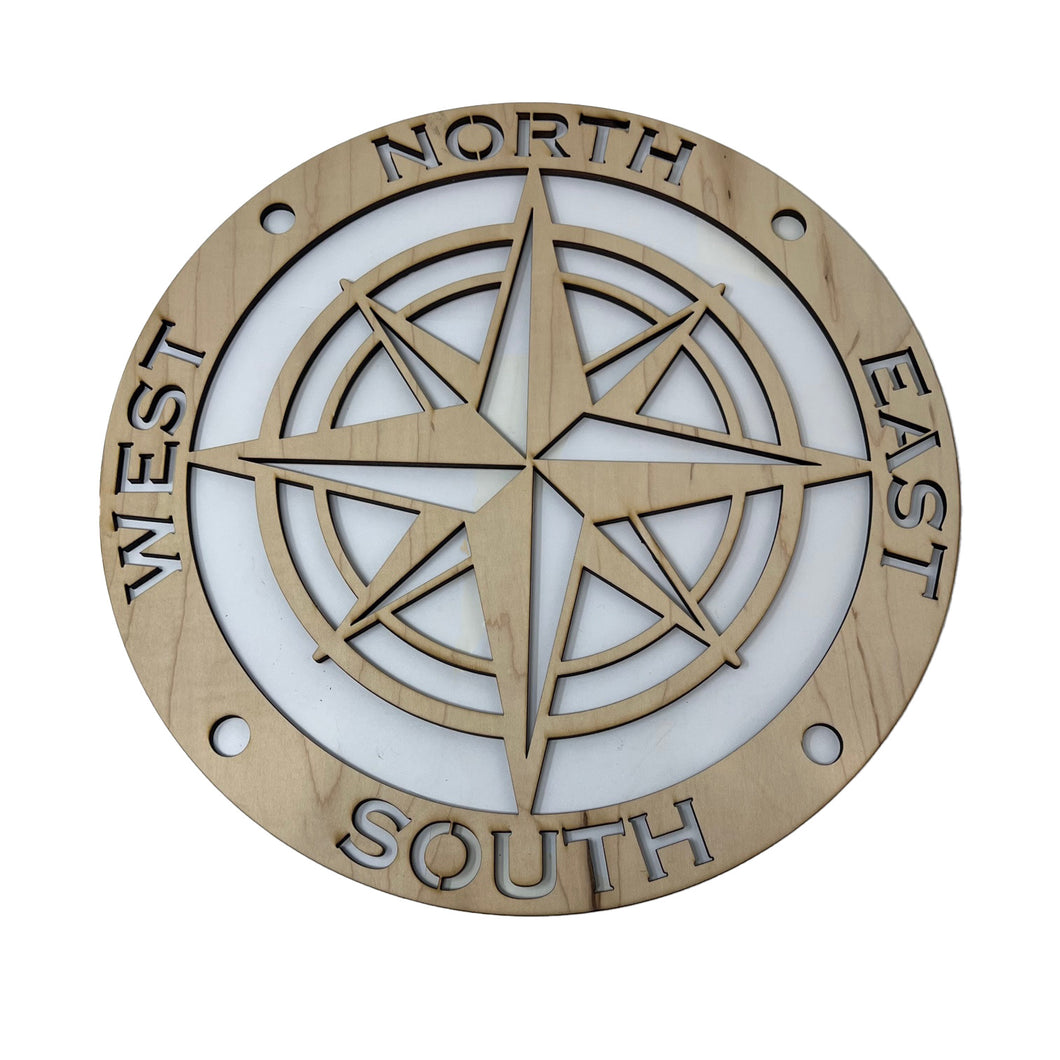 Compass Rose Sign 15x15