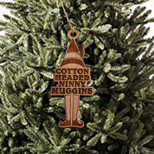 Load image into Gallery viewer, Cotton Headed Ninny Muggins - Cedar Ornament