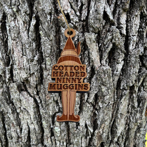 Cotton Headed Ninny Muggins - Cedar Ornament