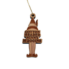 Load image into Gallery viewer, Cotton Headed Ninny Muggins - Cedar Ornament