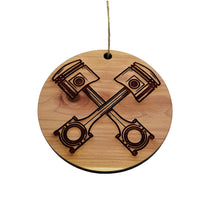 Load image into Gallery viewer, Cross Pistons - Cedar Ornament