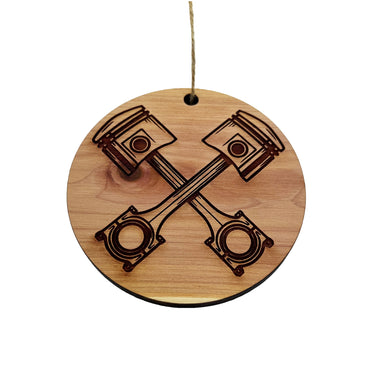 Cross Pistons - Cedar Ornament