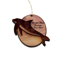 Load image into Gallery viewer, Custom PERSONALIZED Dolphin Worlds Most Awesome Your Text - Cedar Ornament