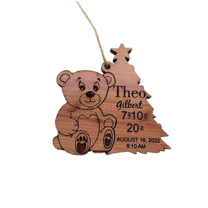 Custom PERSONALIZED Newborn - Cedar Ornament