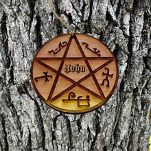 Load image into Gallery viewer, Customized PERSONALIZED Demon Trap With your Name - Cedar Ornament