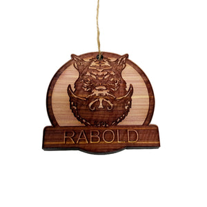 CEDAR Customized Personalized Wild Boar Head - Cedar Ornament