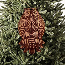 Load image into Gallery viewer, Cute Owl - Cedar Ornament