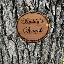 Load image into Gallery viewer, Daddys Angel - Cedar Ornament