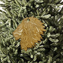 Load image into Gallery viewer, Ornament - Decorative Lion - Raw Wood