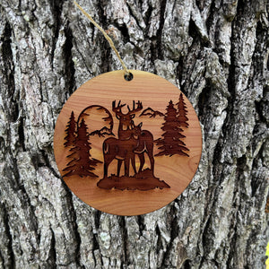 Deer Mountain - Cedar Ornament