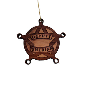 Deputy Sheriff - Cedar Ornament