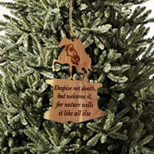 Load image into Gallery viewer, Despite not Death Marcus Aurelius CEDAR Ornament