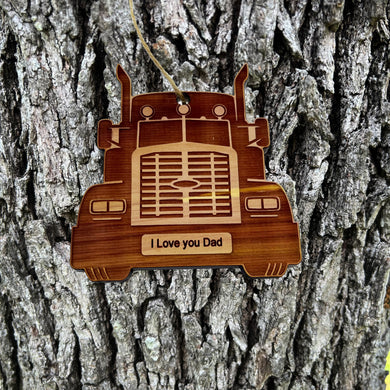 Diesel I Love you Dad - Cedar Ornament