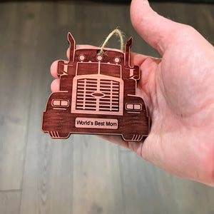 Diesel Worlds Best Mom - Cedar Ornament