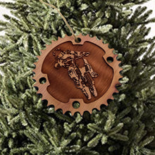 Load image into Gallery viewer, Dirtbike and Chainring - Cedar Ornament