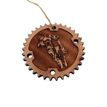 Load image into Gallery viewer, Dirtbike and Chainring - Cedar Ornament