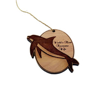 Load image into Gallery viewer, Dolphin Worlds Most Awesome Wife - Cedar Ornament