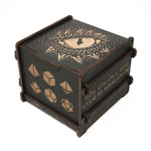 Load image into Gallery viewer, Dragon Eye - Large Black Dice Box 6x6x6