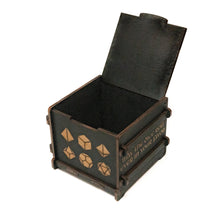 Load image into Gallery viewer, Dragon Eye - Large Black Dice Box 6x6x6