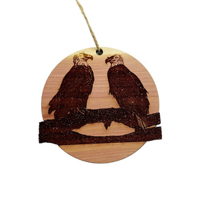 Eagle Pair - Cedar Ornament