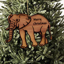 Load image into Gallery viewer, Elephant Merry Christmas - Cedar Ornament