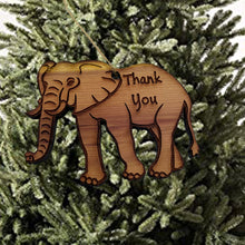 Load image into Gallery viewer, Elephant Thank You - Cedar Ornament