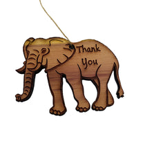 Load image into Gallery viewer, Elephant Thank You - Cedar Ornament