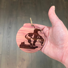 Load image into Gallery viewer, End of Trail Native American - Cedar Ornament