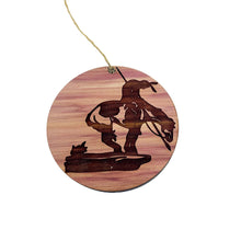 Load image into Gallery viewer, End of Trail Native American - Cedar Ornament