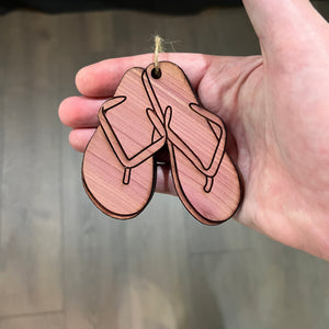 Flip Flops - Cedar Ornament