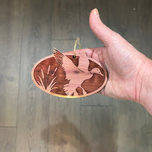 Load image into Gallery viewer, Flying Duck - Cedar Ornament