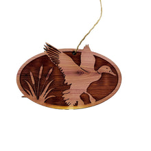 Load image into Gallery viewer, Flying Duck - Cedar Ornament