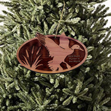 Load image into Gallery viewer, Flying Duck Best Duck Hunter in the World - Cedar Ornament