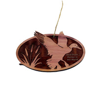 Load image into Gallery viewer, Flying Duck Best Duck Hunter in the World - Cedar Ornament