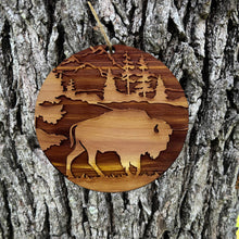 Load image into Gallery viewer, Free Range American Bison - Cedar Ornament