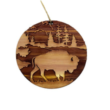 Load image into Gallery viewer, Free Range American Bison - Cedar Ornament