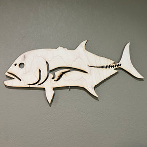 Giant Trevally Fish 19x9 Sign