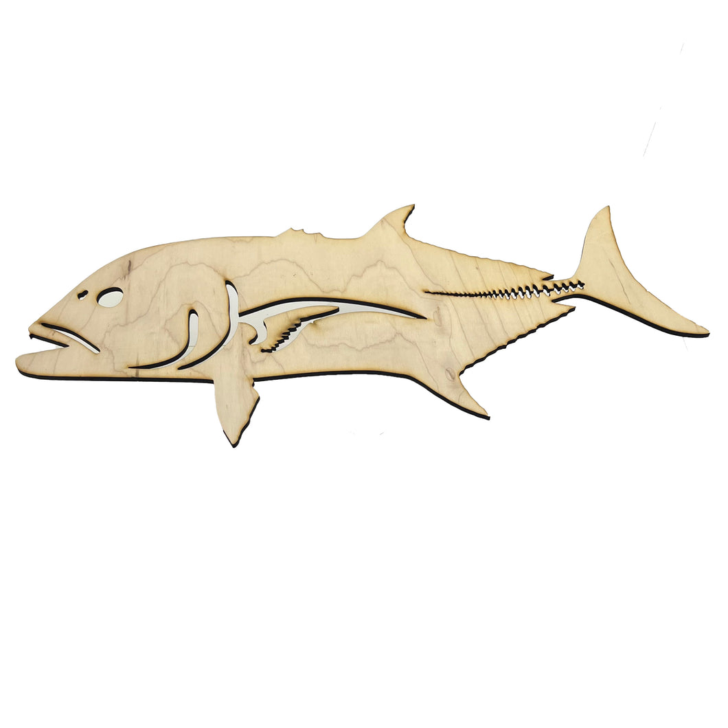 Giant Trevally Fish 19x9 Sign