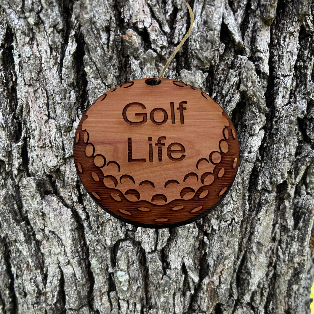 Golf Life - Cedar Ornament