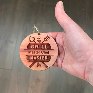 Grill Master - Cedar Ornament