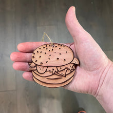 Load image into Gallery viewer, Hamburger - Cedar Ornament