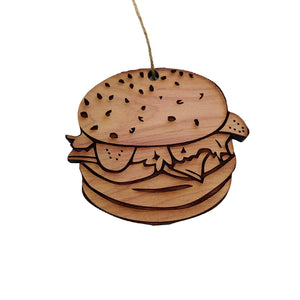 Hamburger - Cedar Ornament