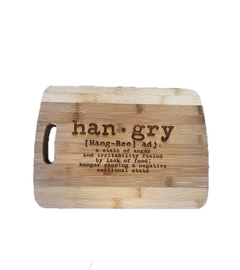 Hangry cutting board 14''x9.5''x.5'' Bamboo